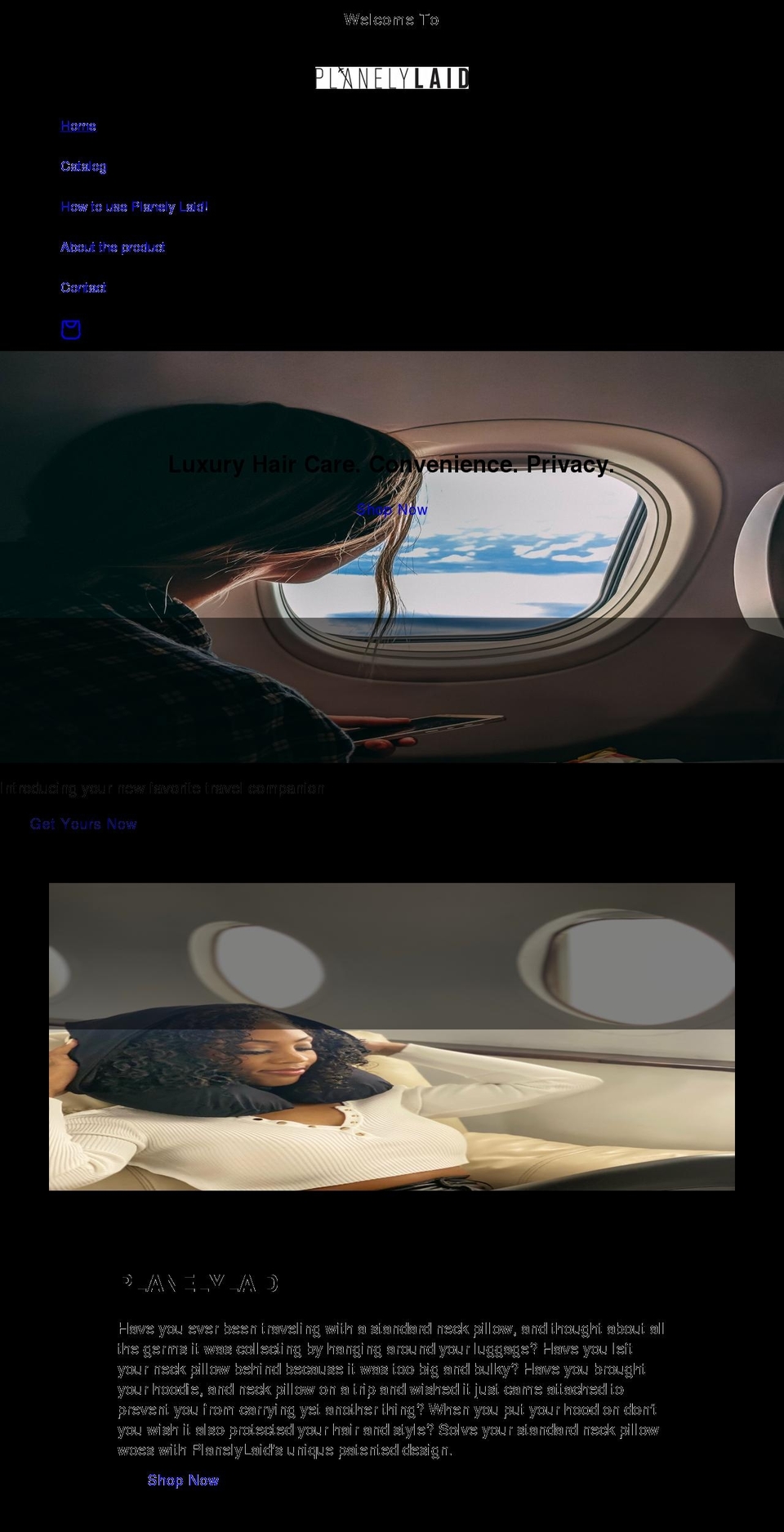 planelylaid.com shopify website screenshot