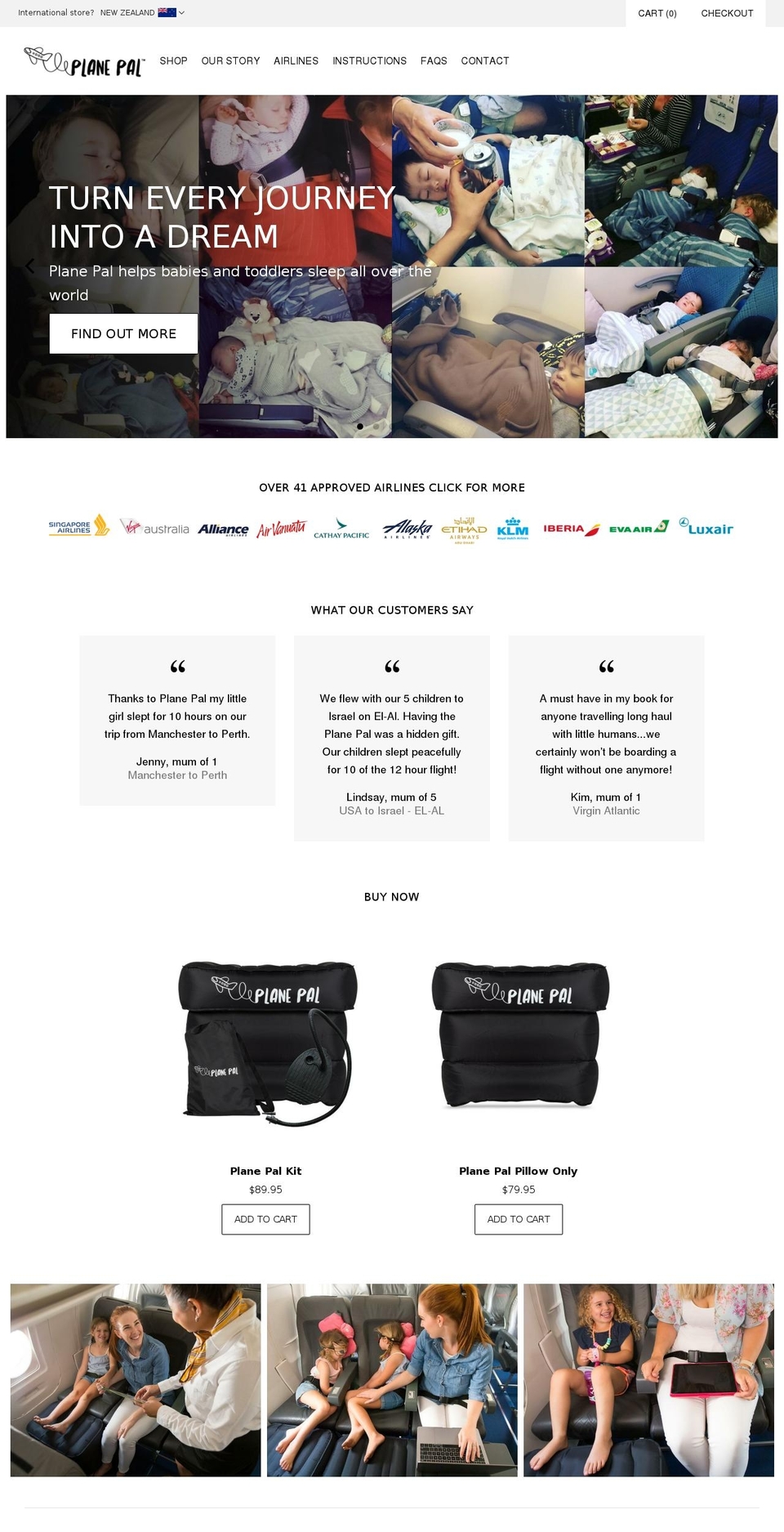 planepal.co.nz shopify website screenshot