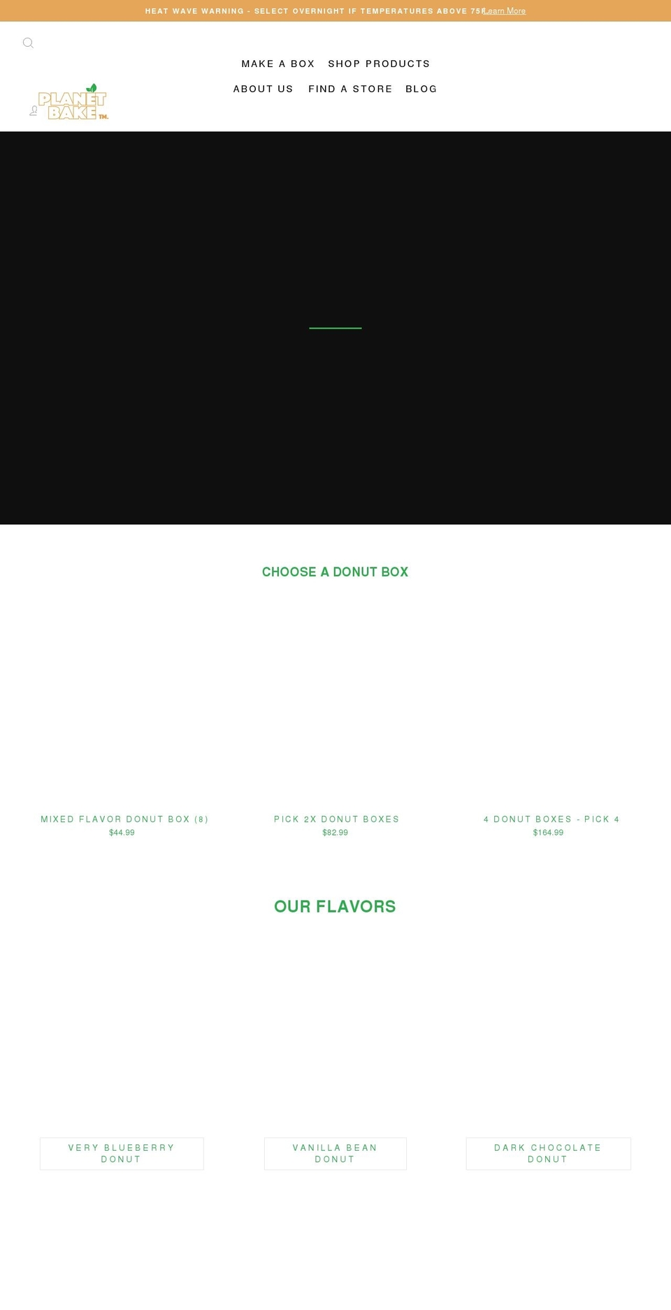 planet-bake.com shopify website screenshot