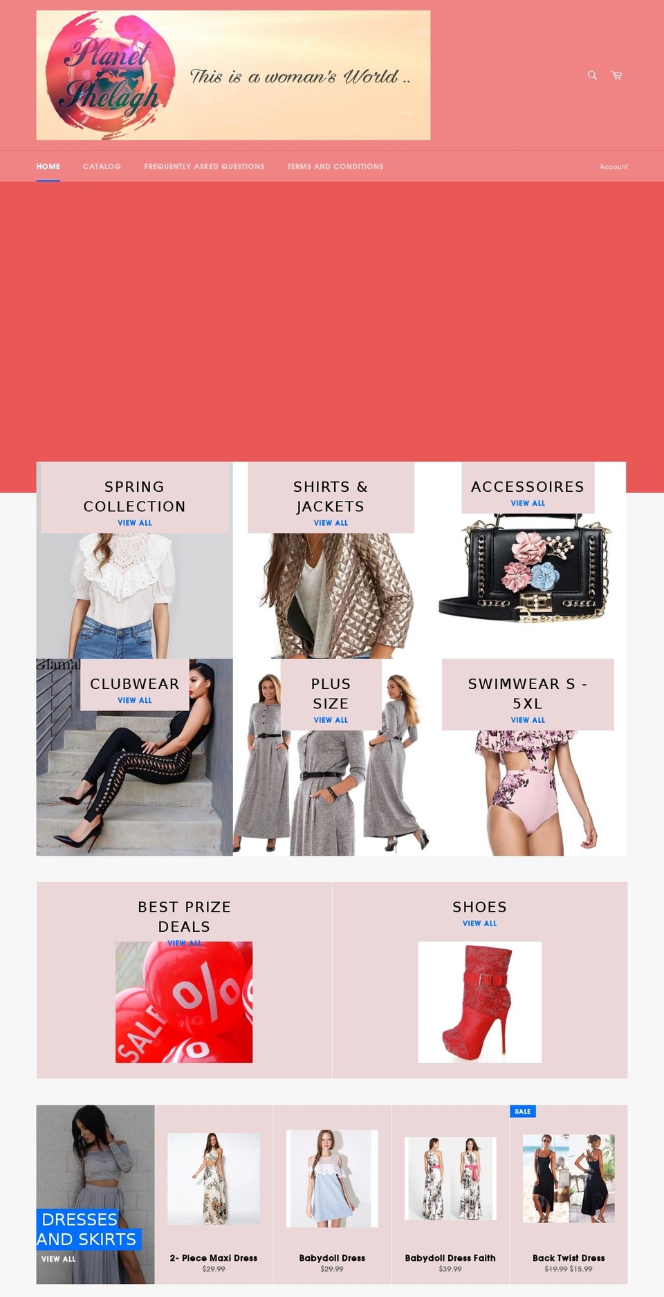 planet-shelagh.com — Shopify storefront screenshot