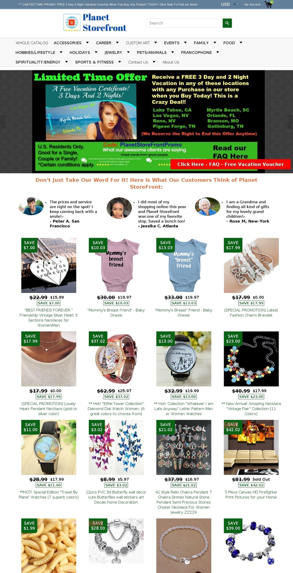 planet-storefront.com — Shopify storefront screenshot
