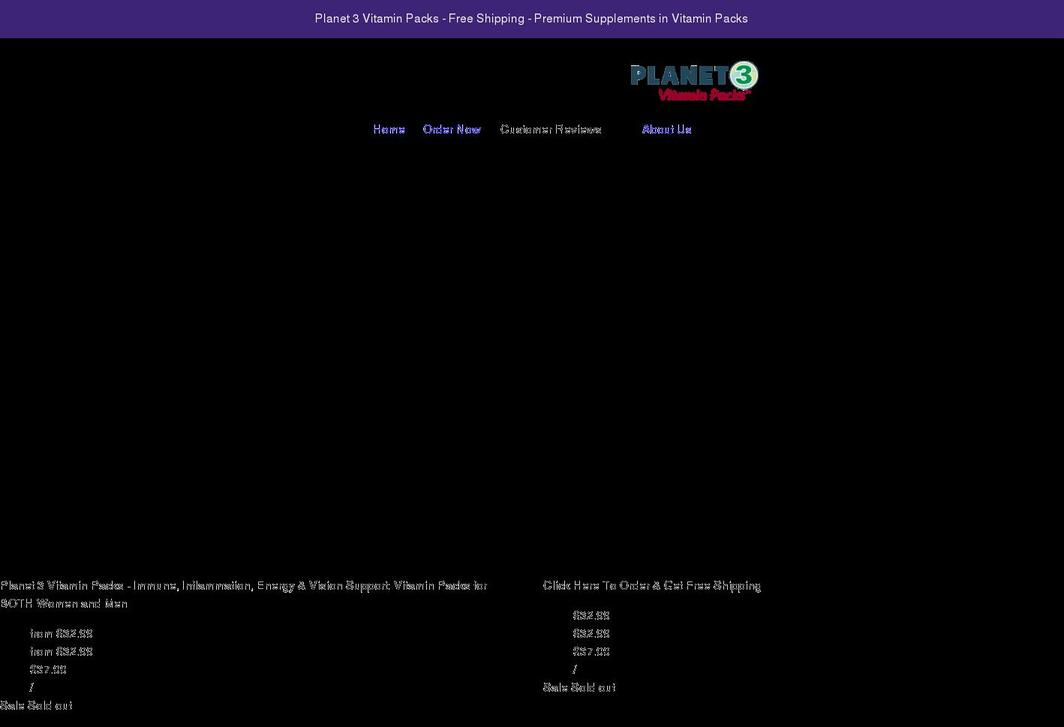 planet3vitamins.com shopify website screenshot