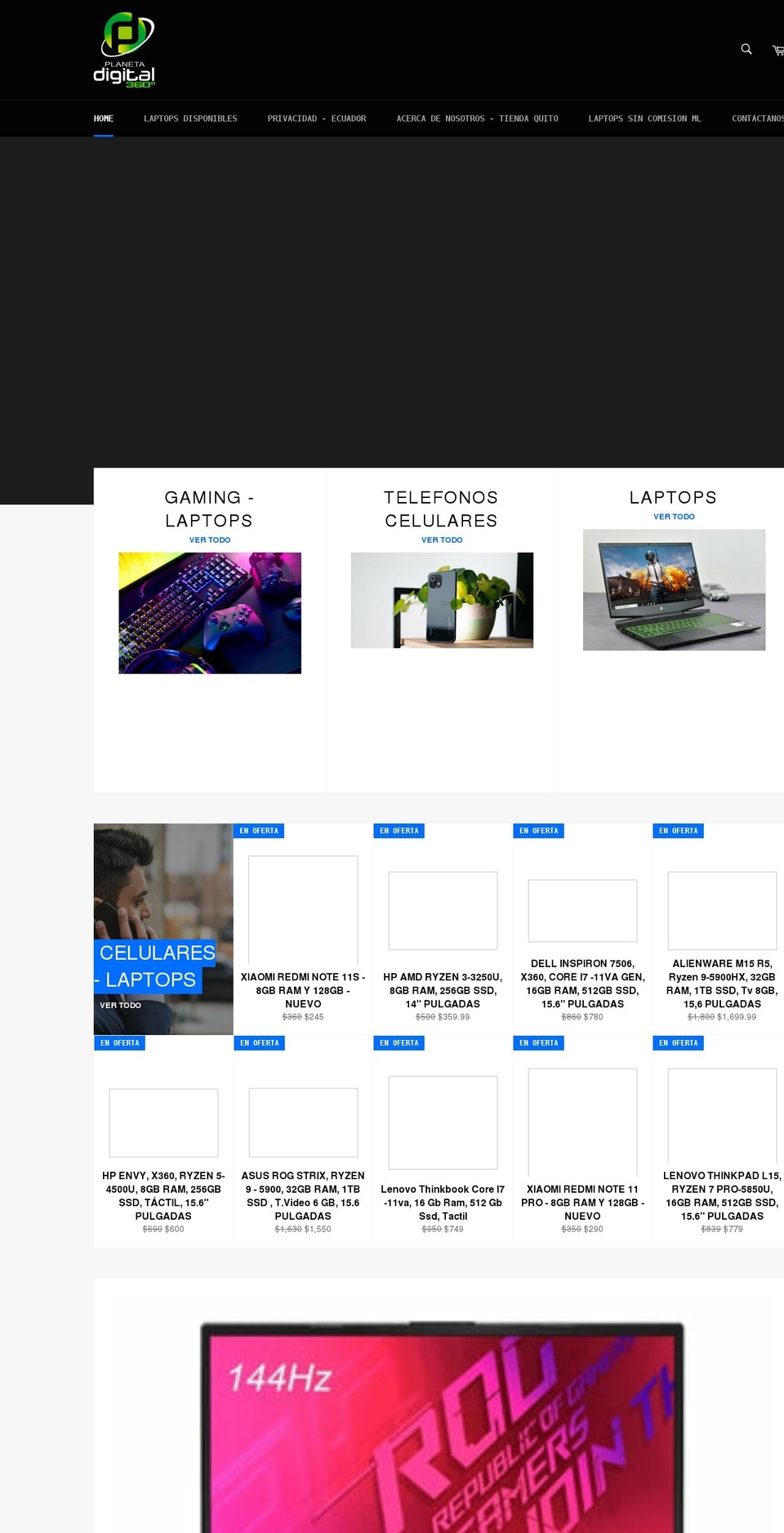 planetadigitalec.com — Shopify storefront screenshot