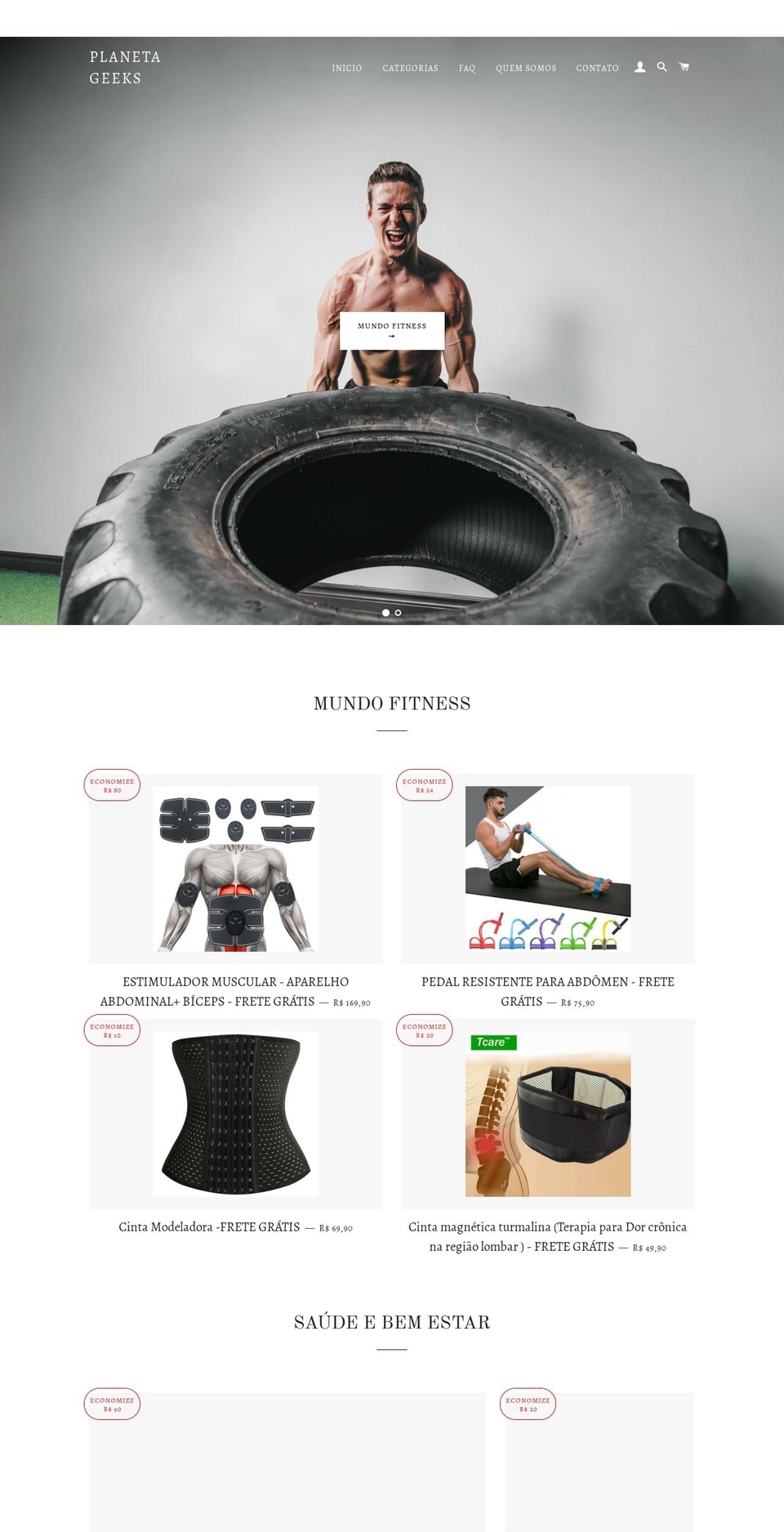 planetageeks.com — Shopify storefront screenshot