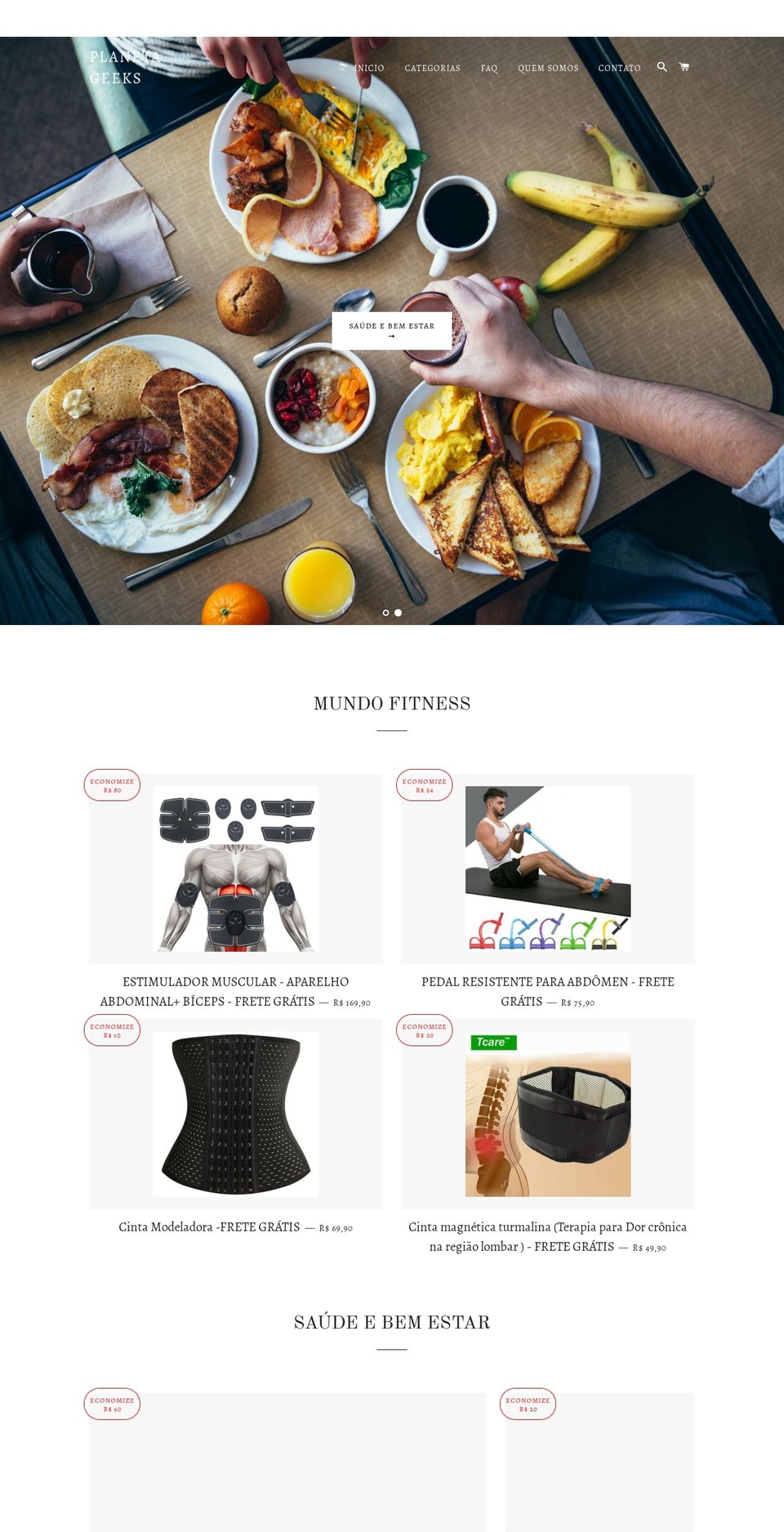 planetageeks.myshopify.com — Shopify storefront screenshot