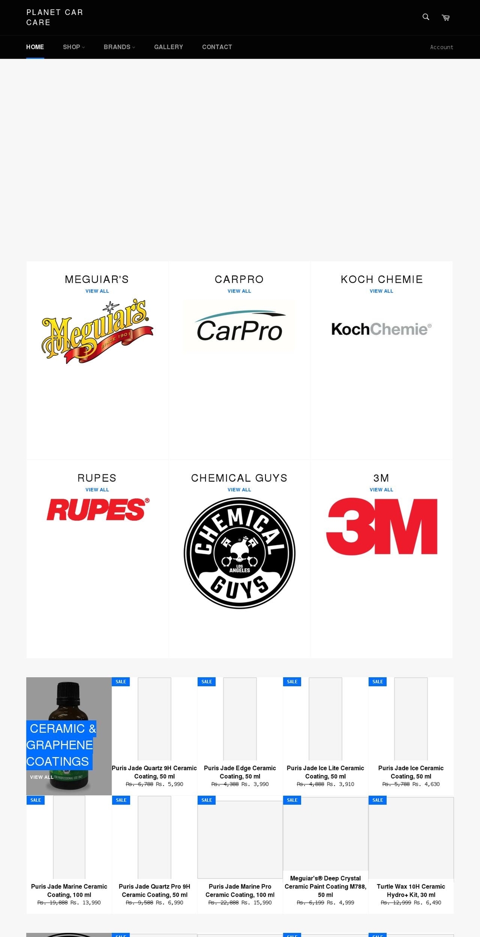 planetcarcare.com shopify website screenshot