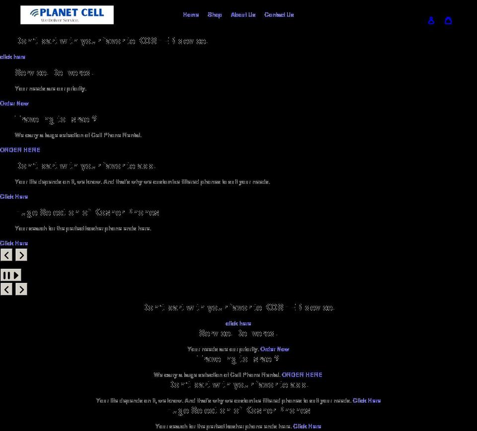 planetcellny.com shopify website screenshot