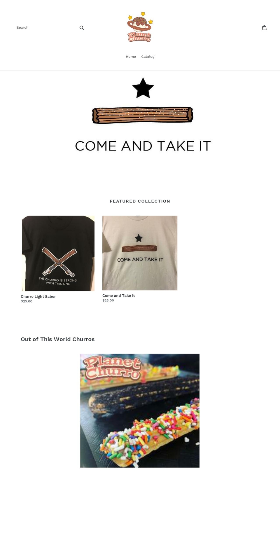 planetchurro.com — Shopify storefront screenshot