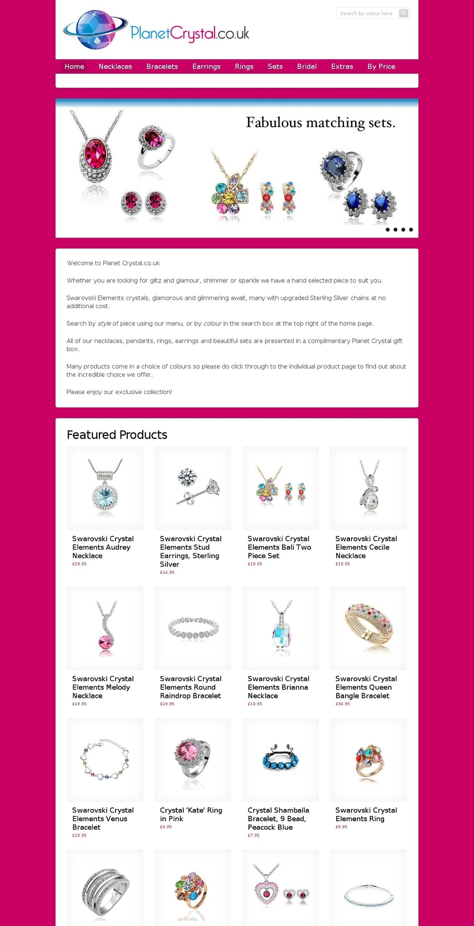 Adaptable Shopify theme site example planetcrystal.co.uk