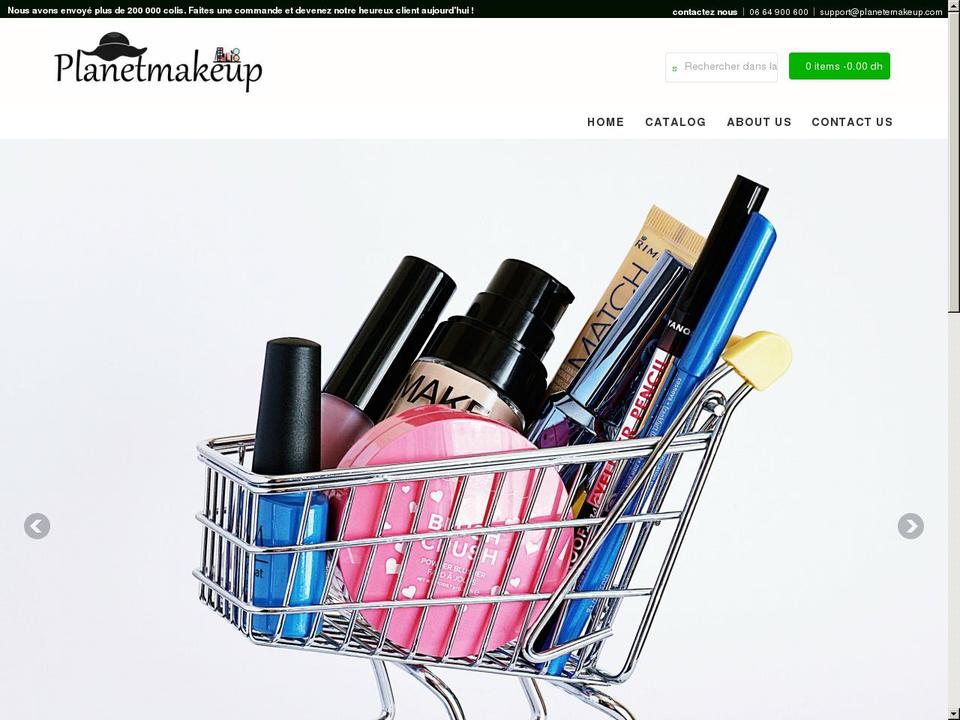 planetemakeup.com — Shopify storefront screenshot