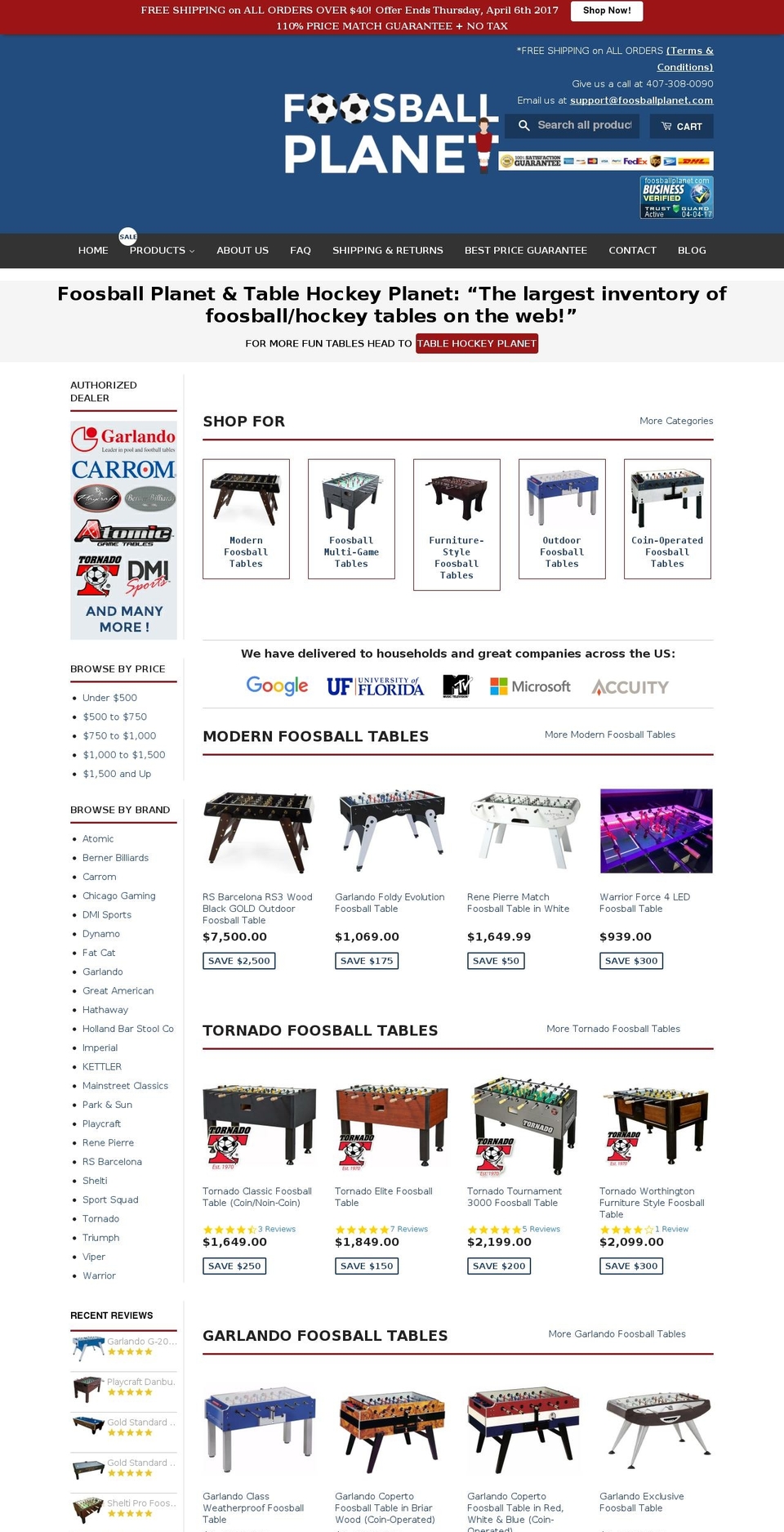 planetfoosball.myshopify.com shopify website screenshot