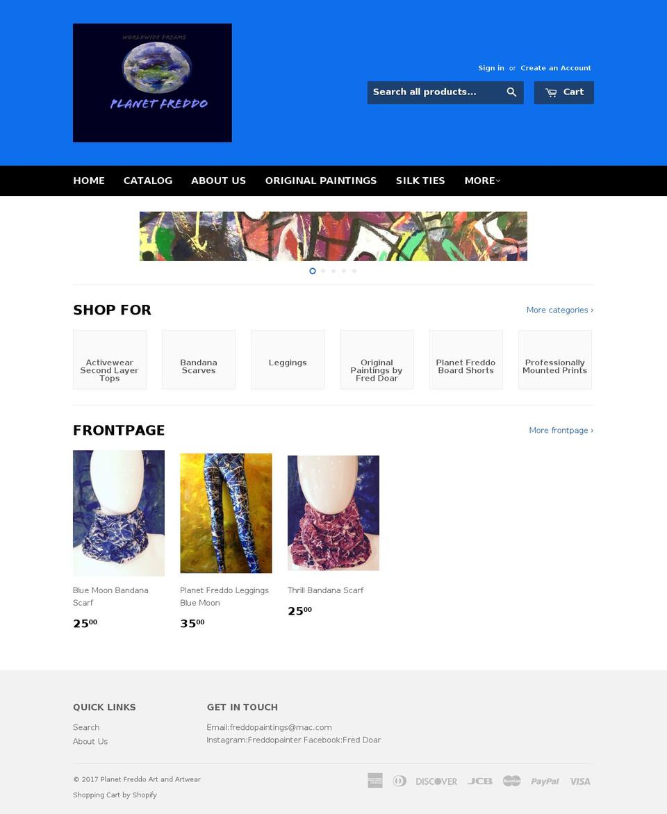 planetfreddo.com shopify website screenshot