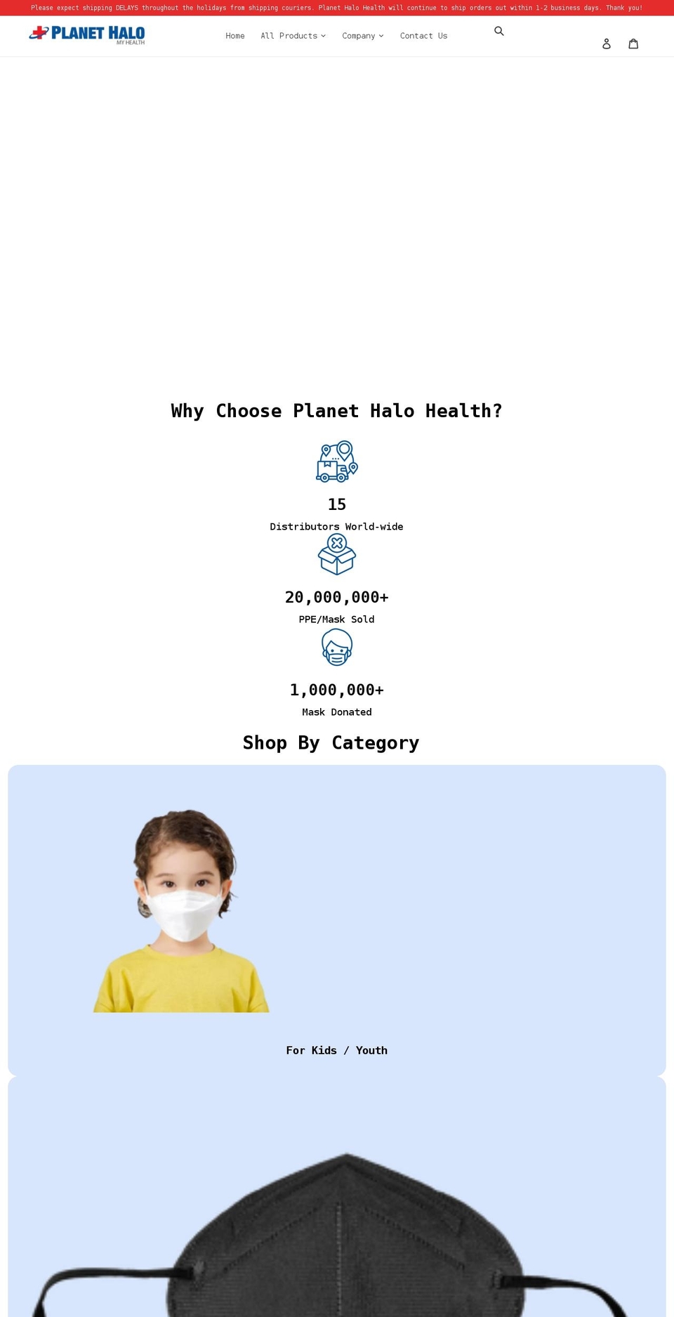 planethalohealth.com shopify website screenshot