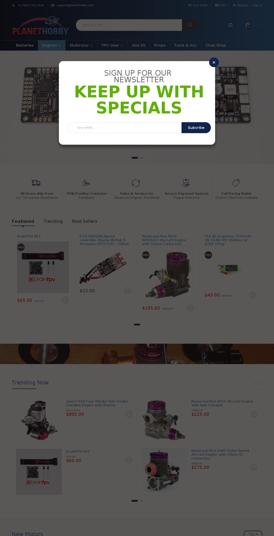 electro-v---home--full-color Shopify theme site example planethobby.com