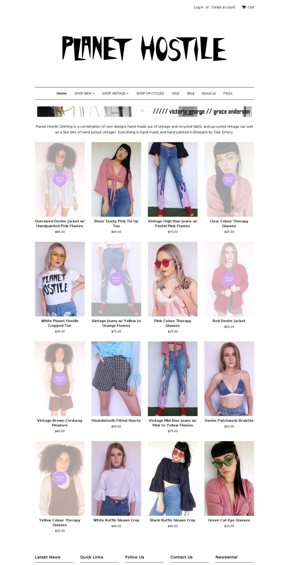 planethostile.com shopify website screenshot
