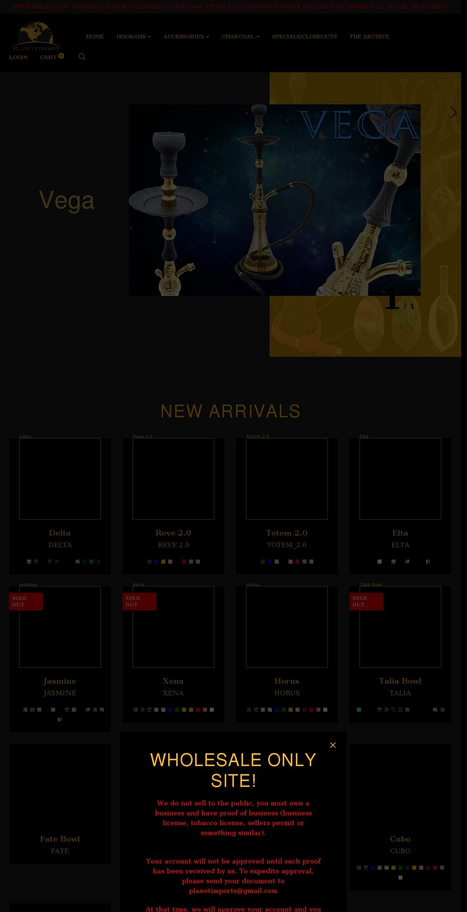 planetimports.net shopify website screenshot