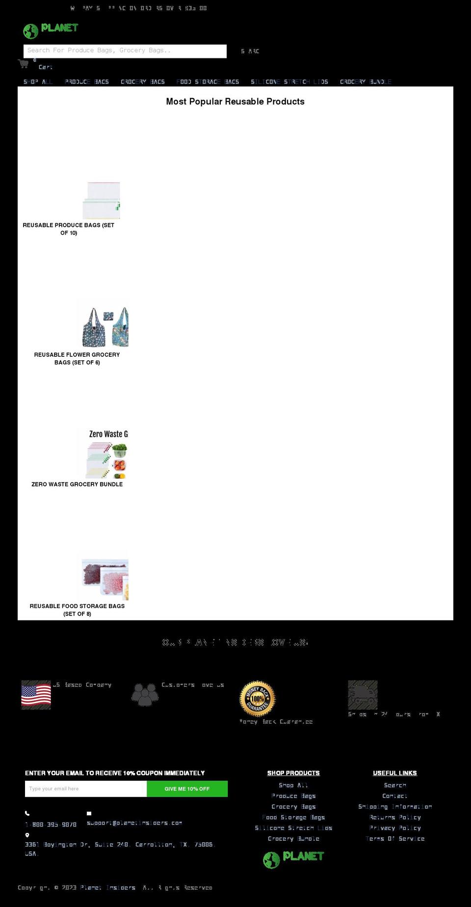 planetinsiders.com shopify website screenshot