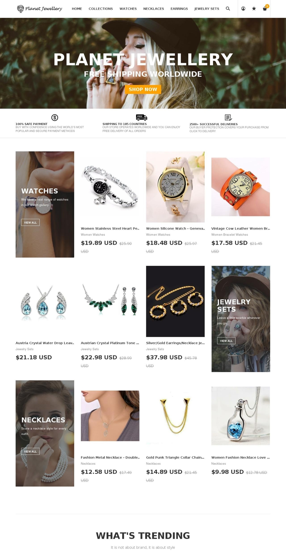 hosoren-index1 Shopify theme site example planetjewellery.com