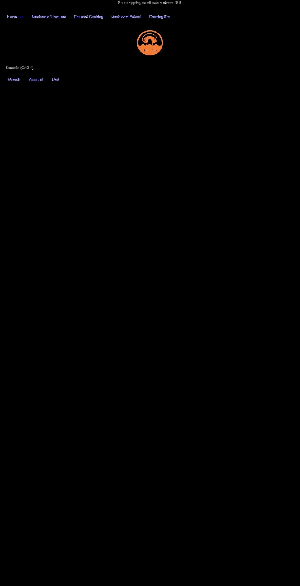 planetmushrooms.com shopify website screenshot