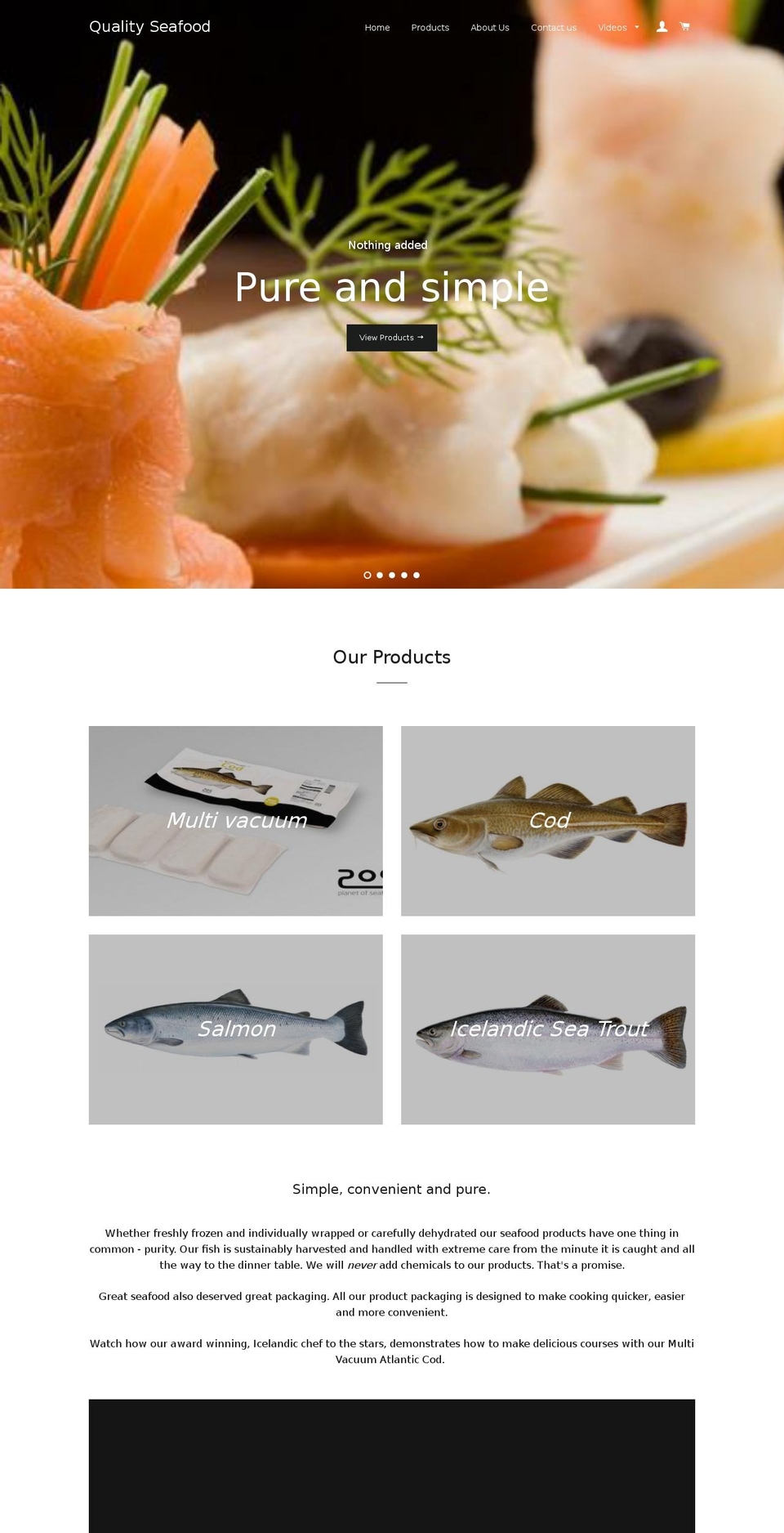 planetofseafood.com — Shopify storefront screenshot