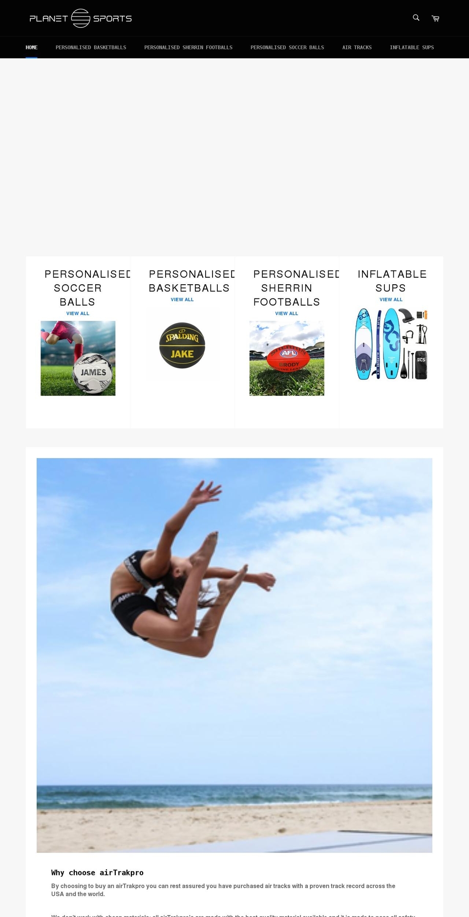 planetsports.com.au shopify website screenshot