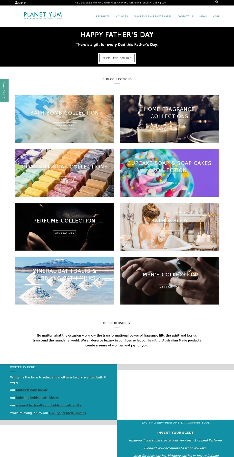 planetyum.com.au shopify website screenshot
