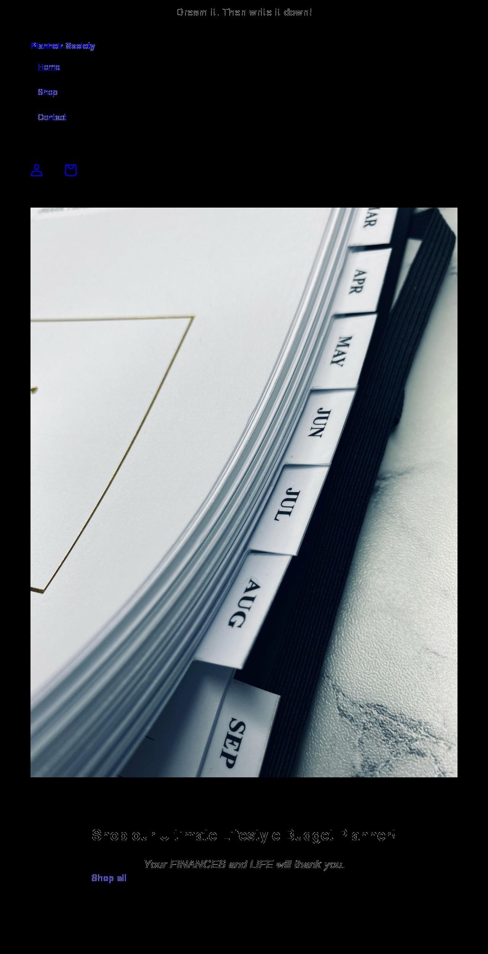 planheirsociety.com shopify website screenshot