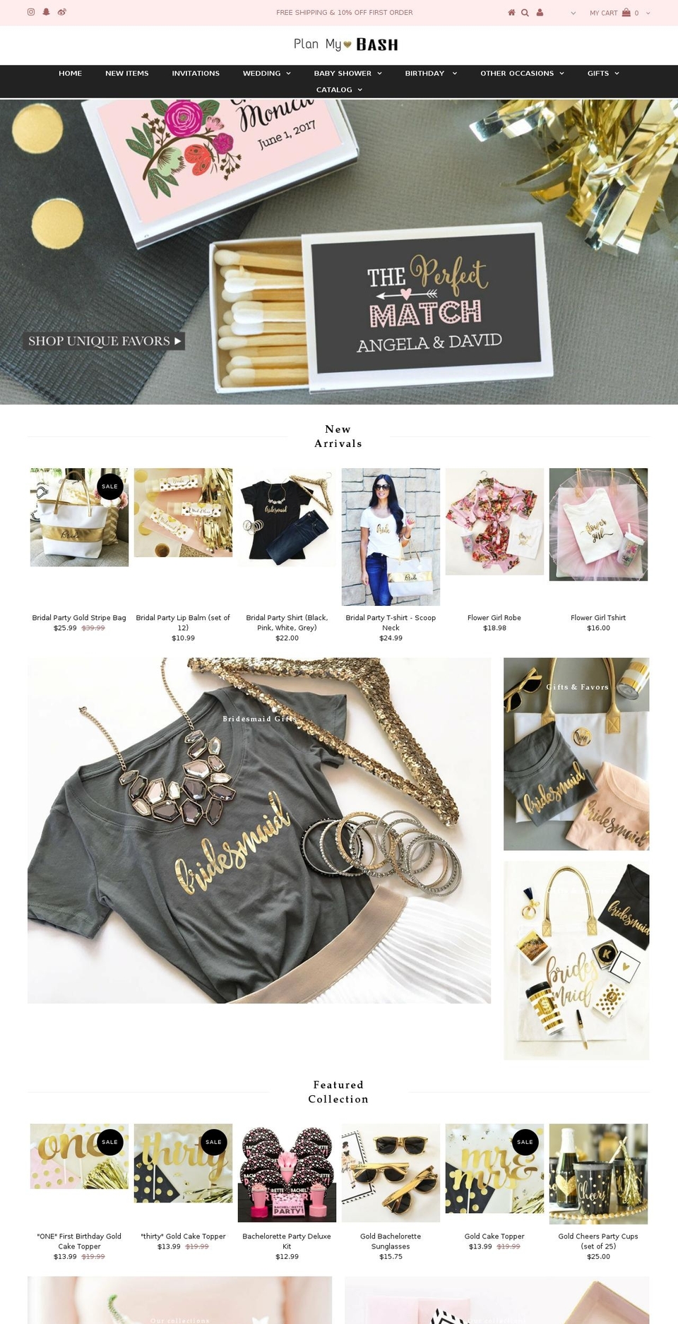 planmybash.com shopify website screenshot