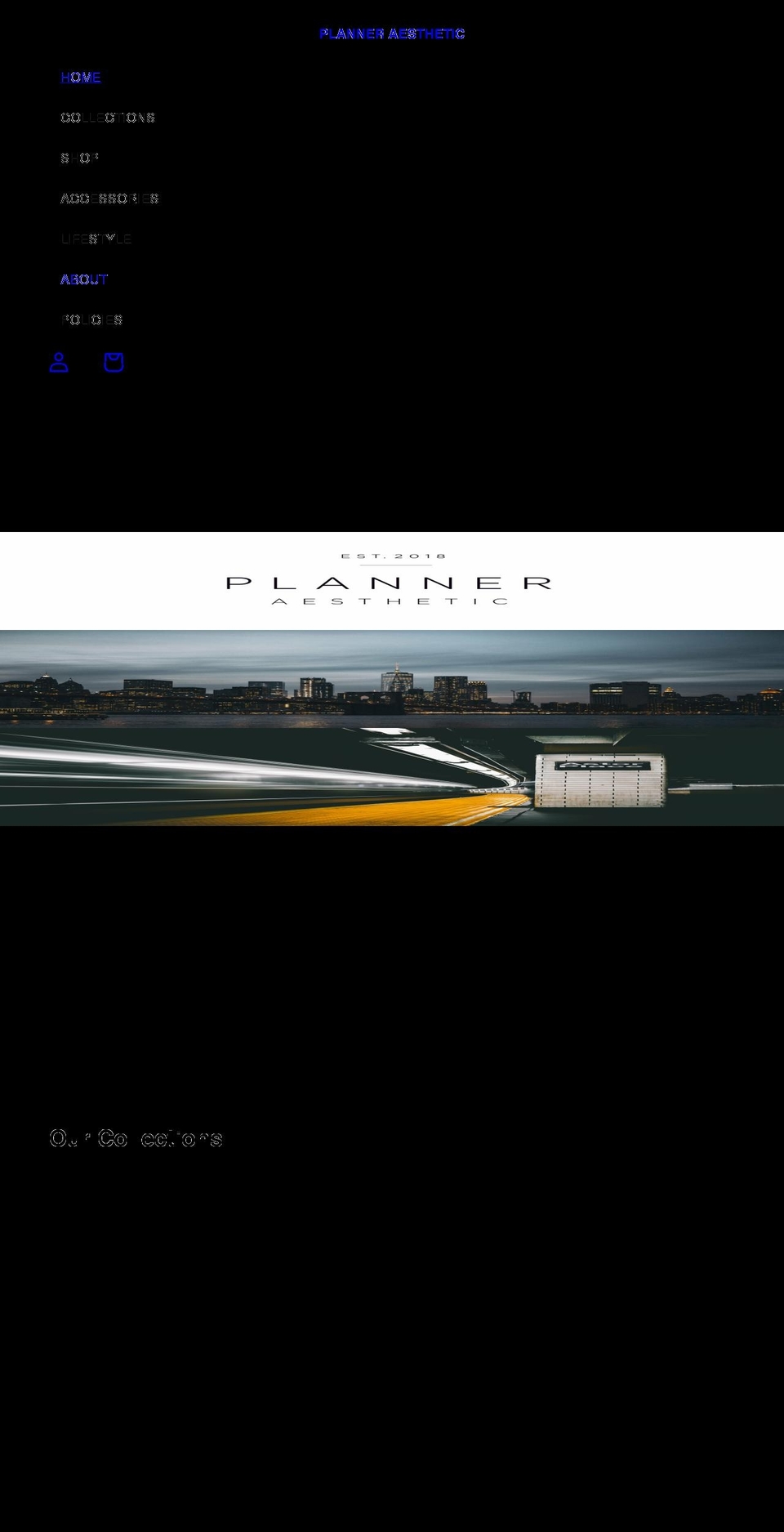 planneraesthetic.com shopify website screenshot