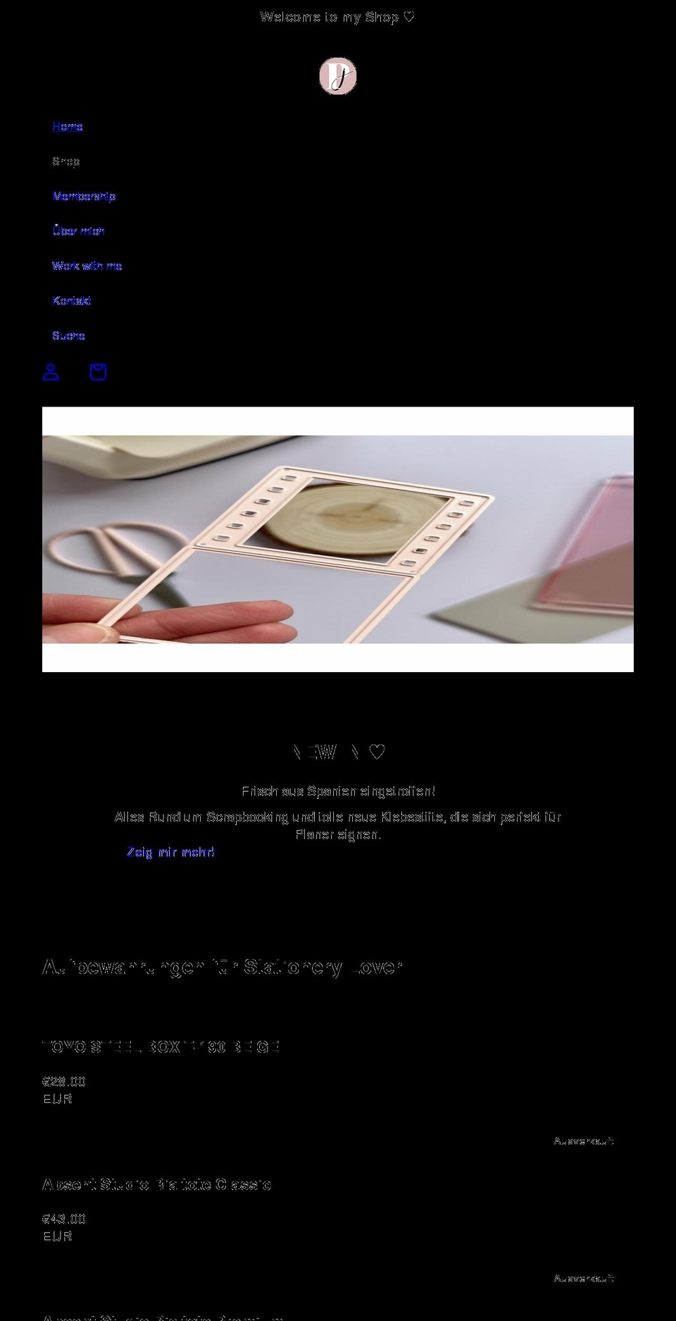 planningjani.com shopify website screenshot
