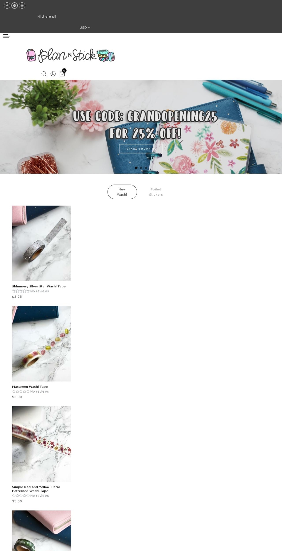 plannstick.com — Shopify storefront screenshot