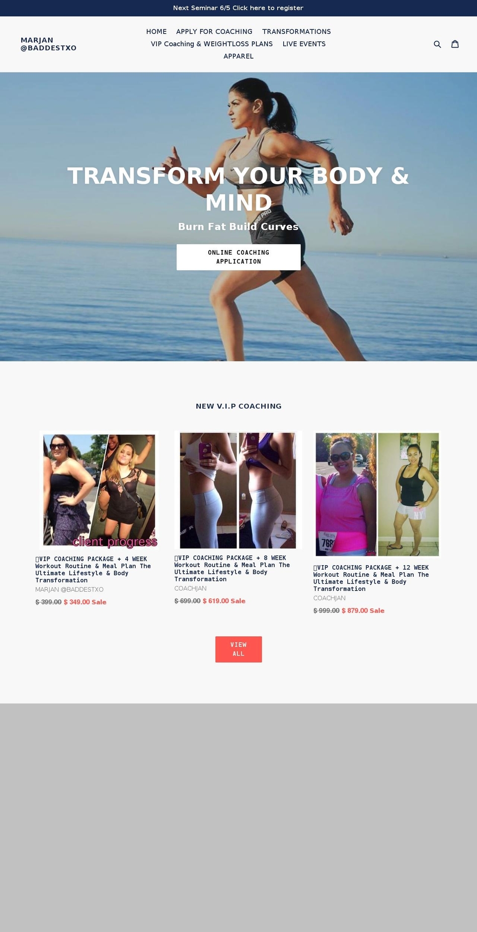plans.fitness shopify website screenshot
