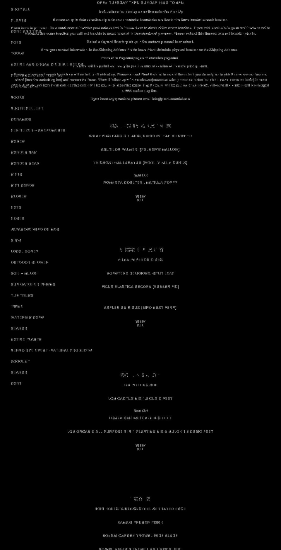 plant-material.com shopify website screenshot