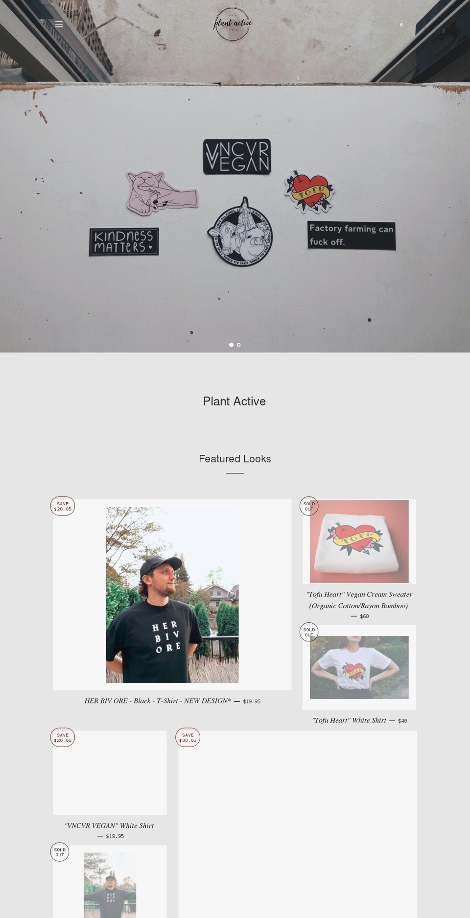 plantactivewear.com shopify website screenshot