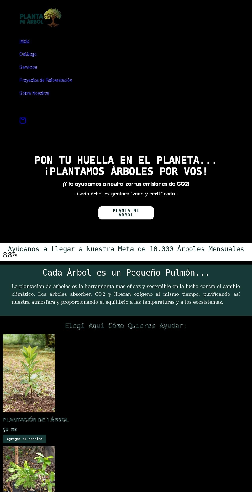 plantamiarbol.com shopify website screenshot