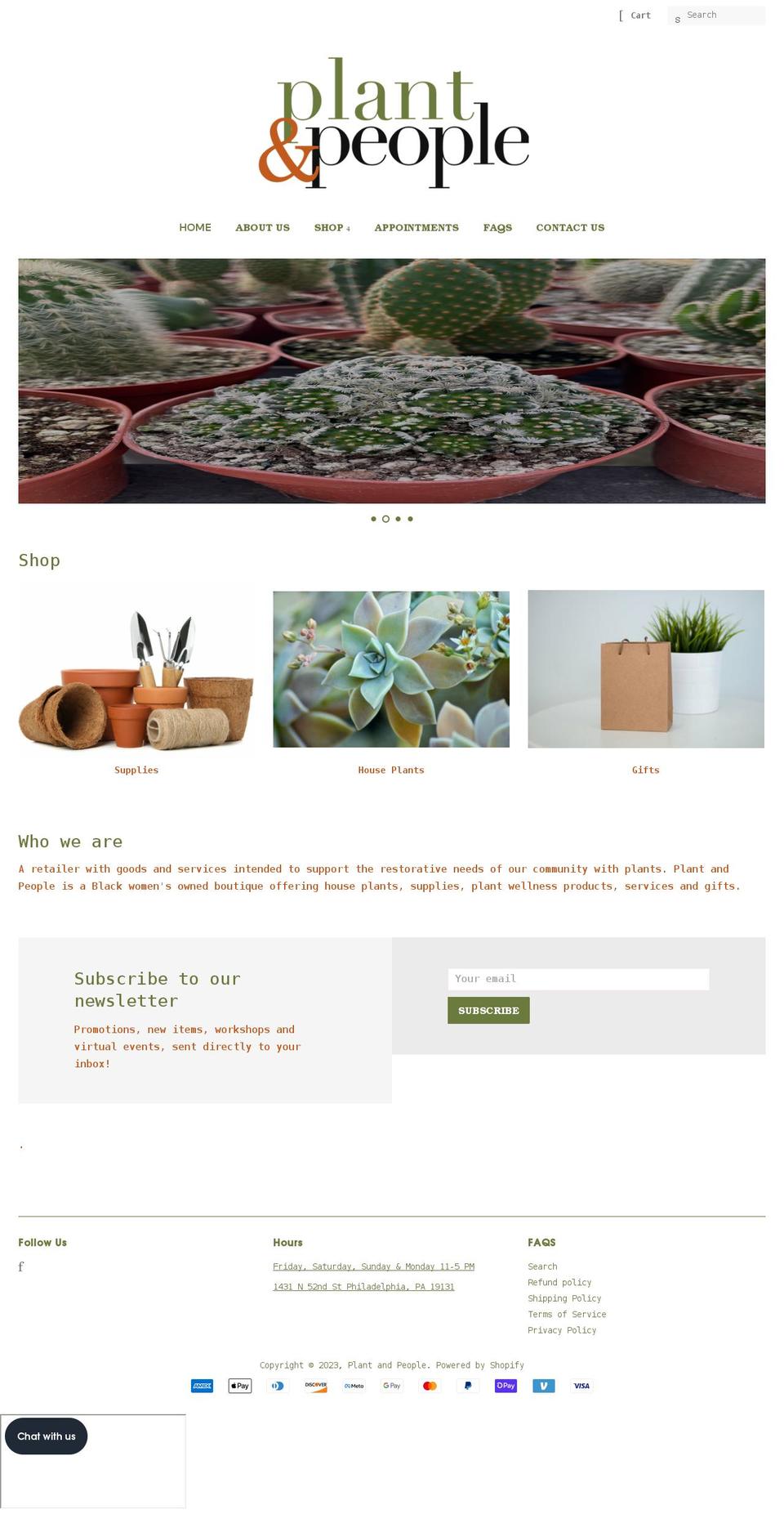 plantandpeople.com shopify website screenshot