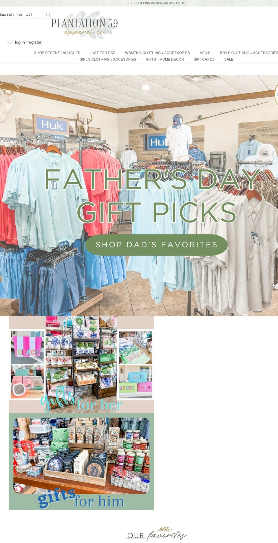 plantation59.com shopify website screenshot