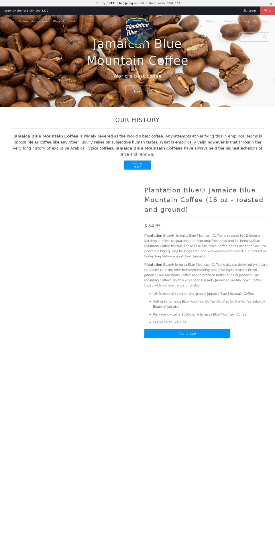 plantationblue.com shopify website screenshot