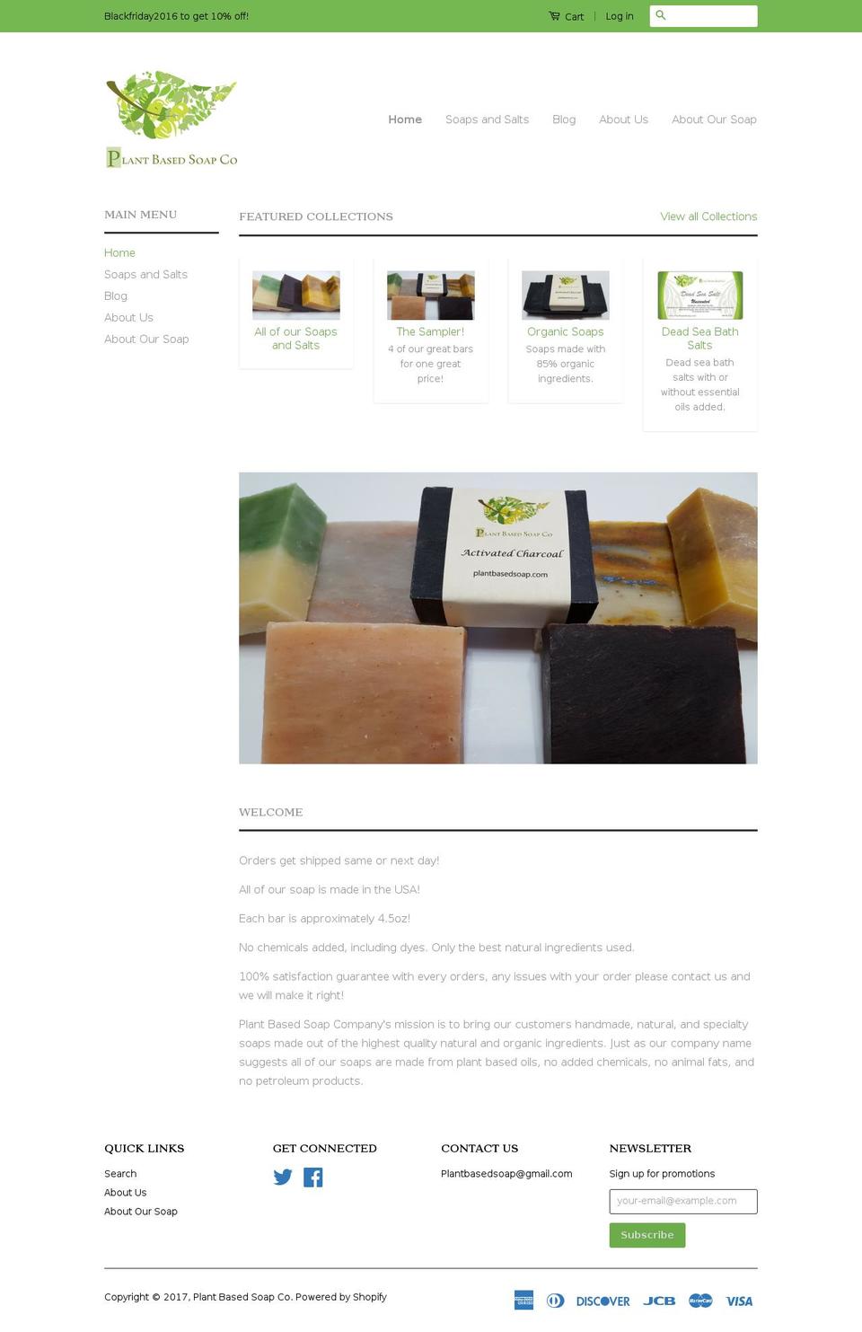 plantbasedsoap.com shopify website screenshot