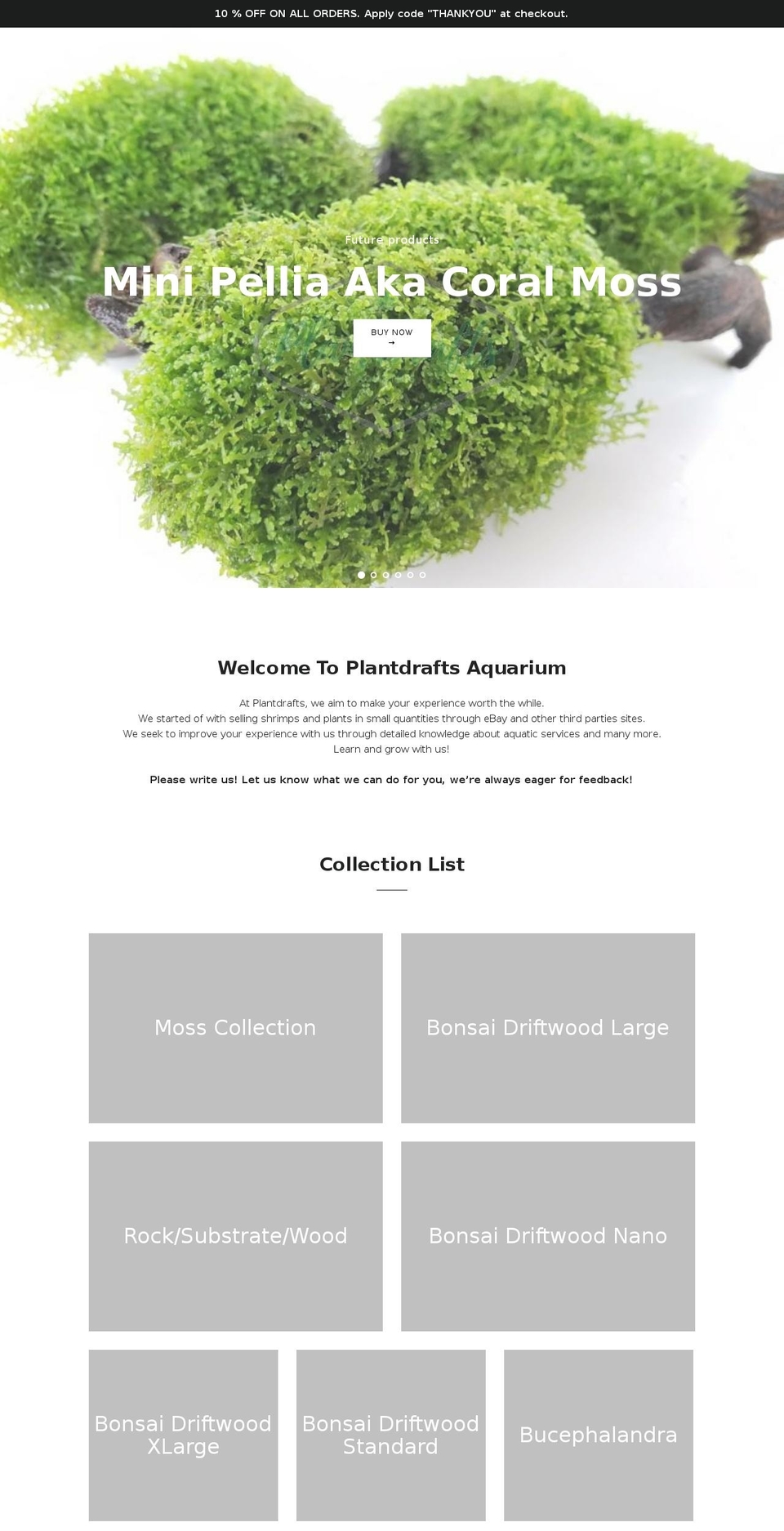 plantdrafts.com — Shopify storefront screenshot