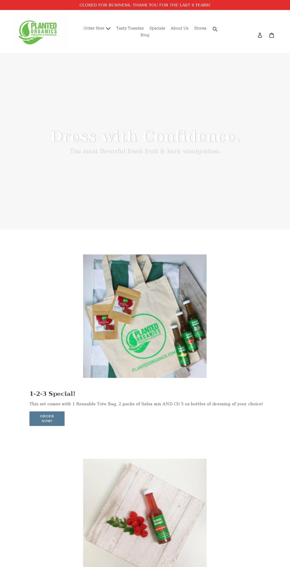 plantedorganics.com shopify website screenshot