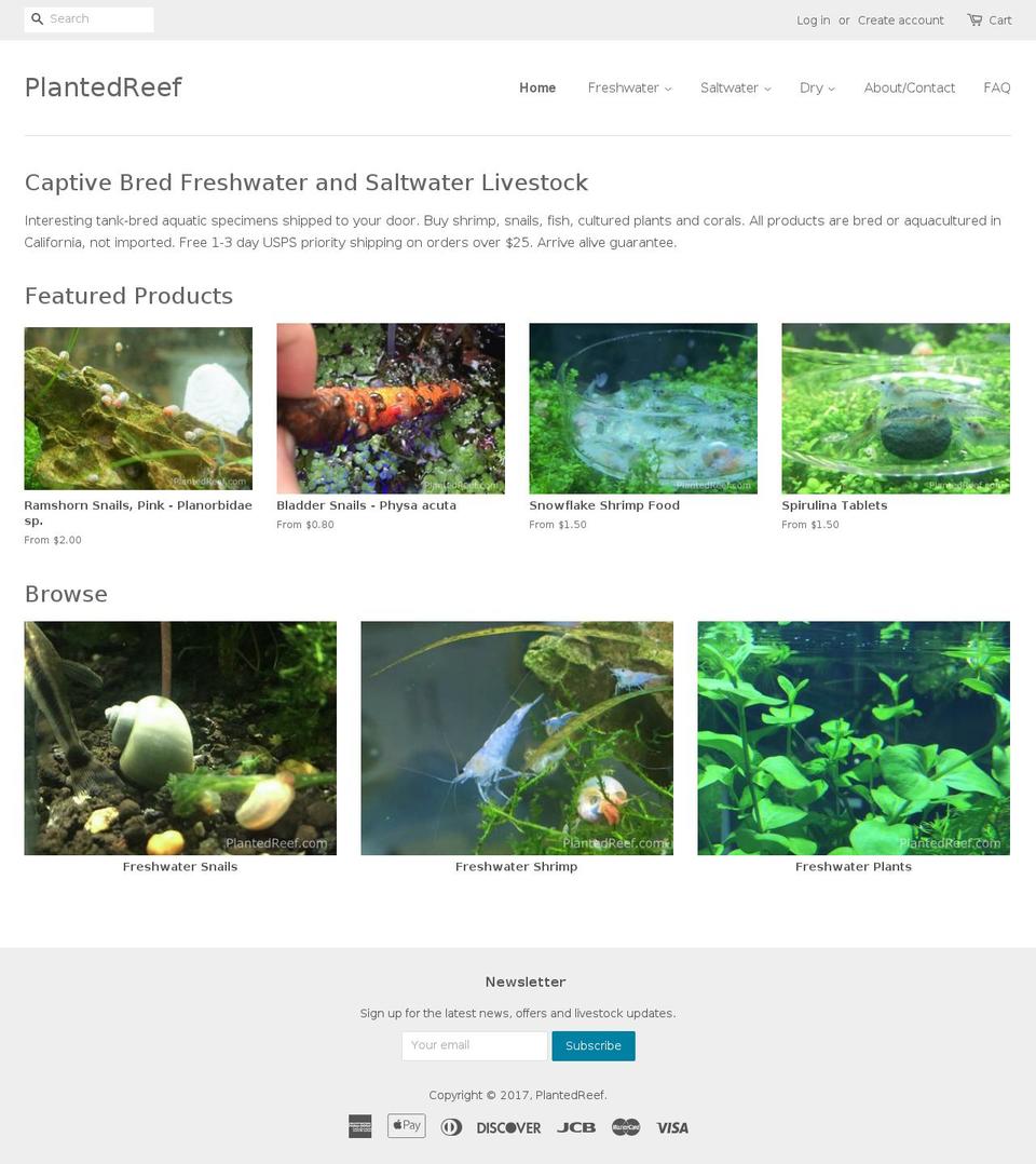 plantedreef.com shopify website screenshot