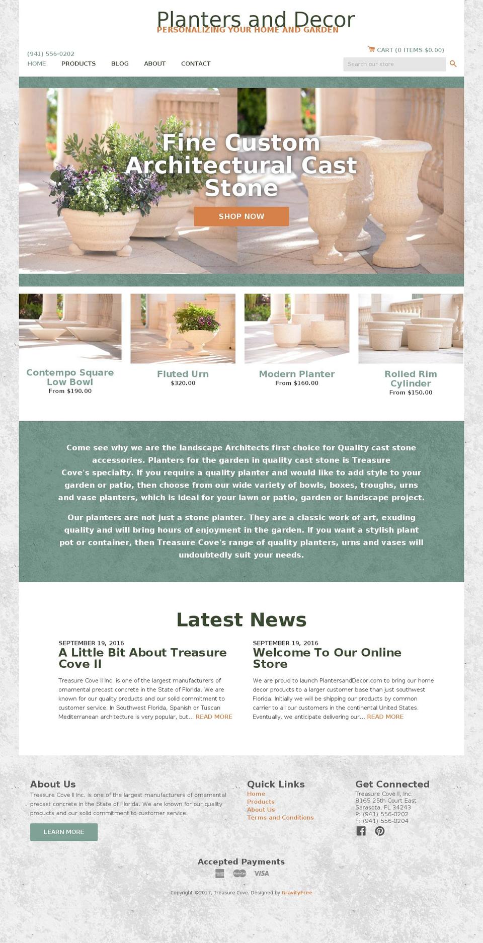 plantersanddecor.com shopify website screenshot