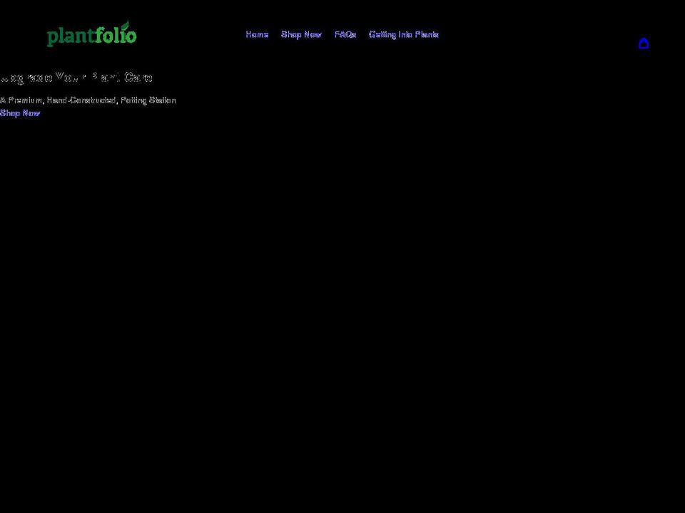 plantfolio.co shopify website screenshot