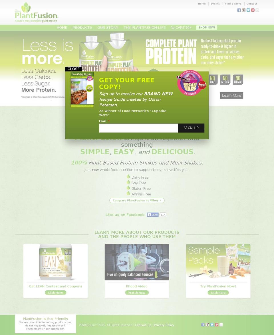 plantfusion.net shopify website screenshot