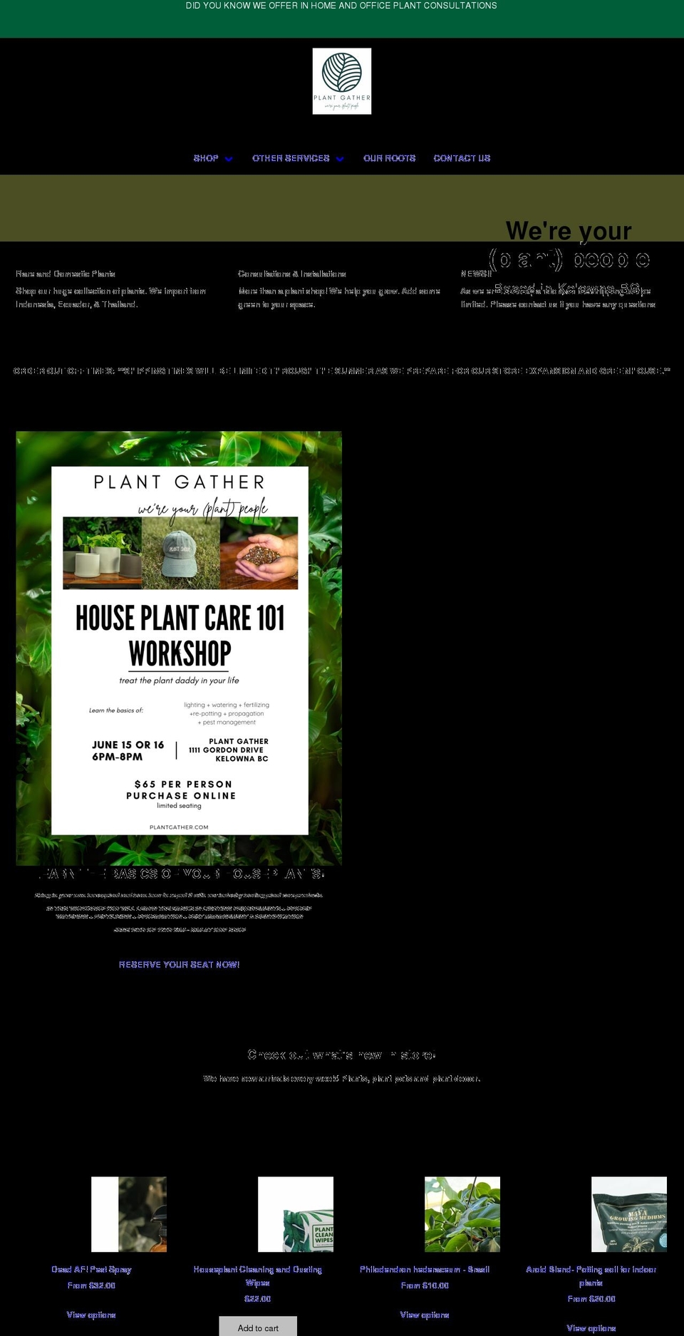 plantgather.com shopify website screenshot