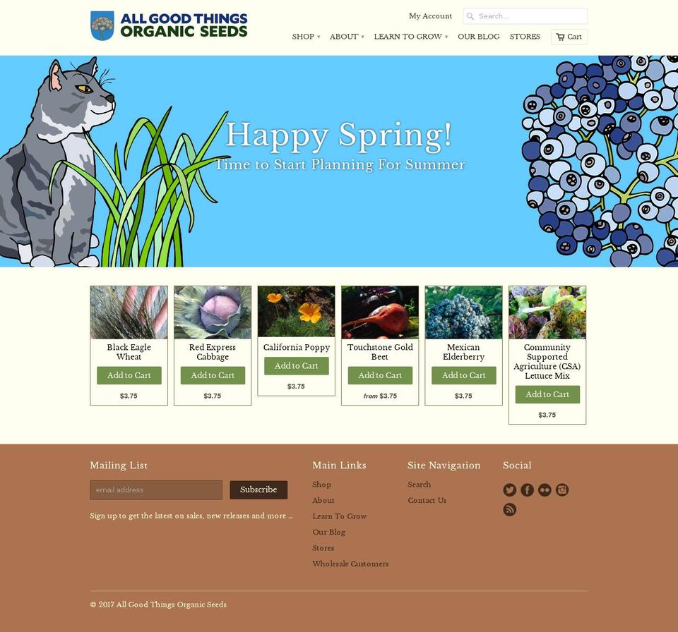 plantgoodseed.com shopify website screenshot