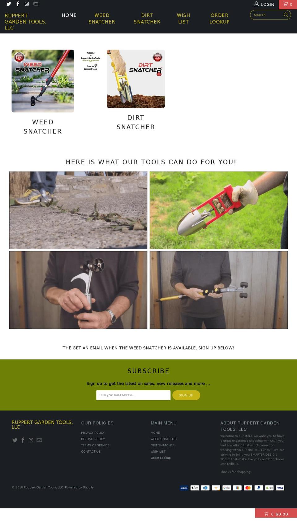 Ruppert Garden Tools Theme Shopify theme site example planting.tools