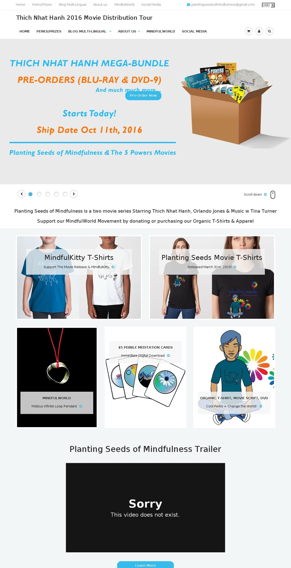 plantingseedsofmindfulnessmovierelease.com shopify website screenshot