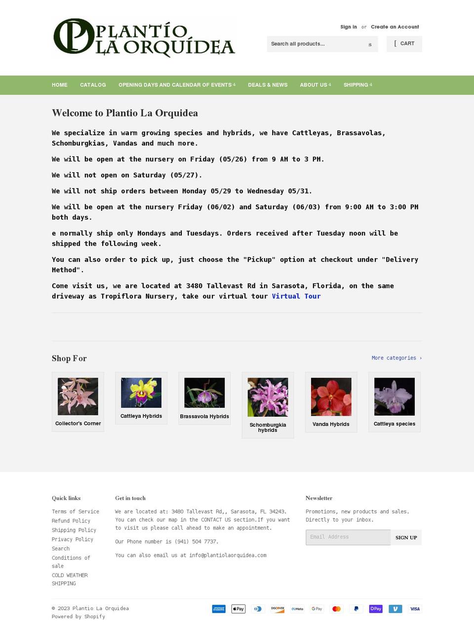 plantiolaorquidea.com shopify website screenshot
